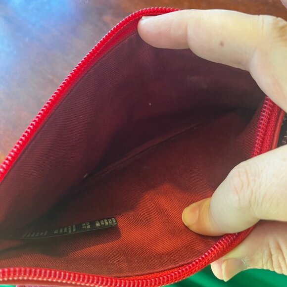 Fossil Women's Leather Wallet Trifold‎ With Zippered Coin Pouch Red & Pink - Picture 3 of 9